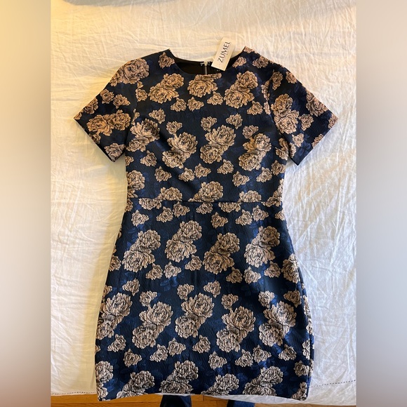 NWT Zumel & Co Navy and Bronze Dress - Picture 1 of 3